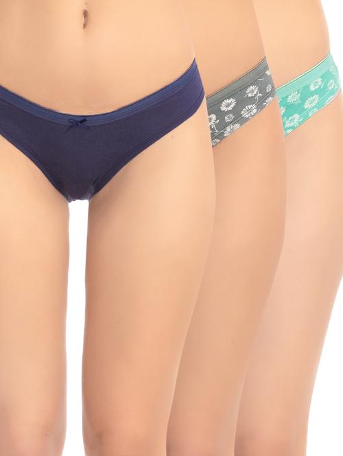 set of 3 floral bikini panty - 16421748 - Very Small Image - 1