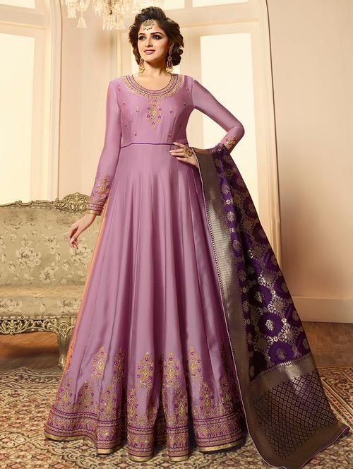 embroidered semi-stitched suit - 16421993 - Very Small Image - 1