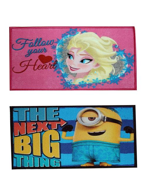 set of 2 multi colored polyester mat - 16423494 - Very Small Image - 1
