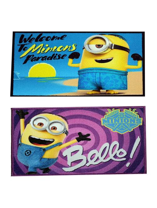 set of 2 multi colored polyester mat - 16423503 - Very Small Image - 1