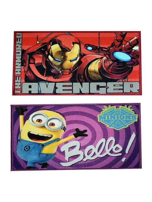 set of 2 multi colored polyester mat - 16423505 - Very Small Image - 1