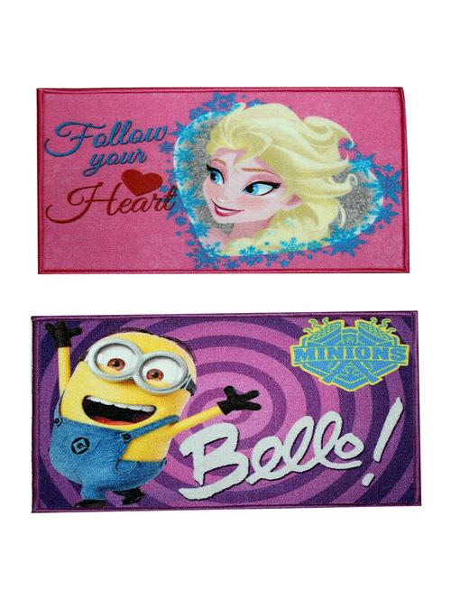 set of 2 multi colored polyester mat - 16423510 - Very Small Image - 1