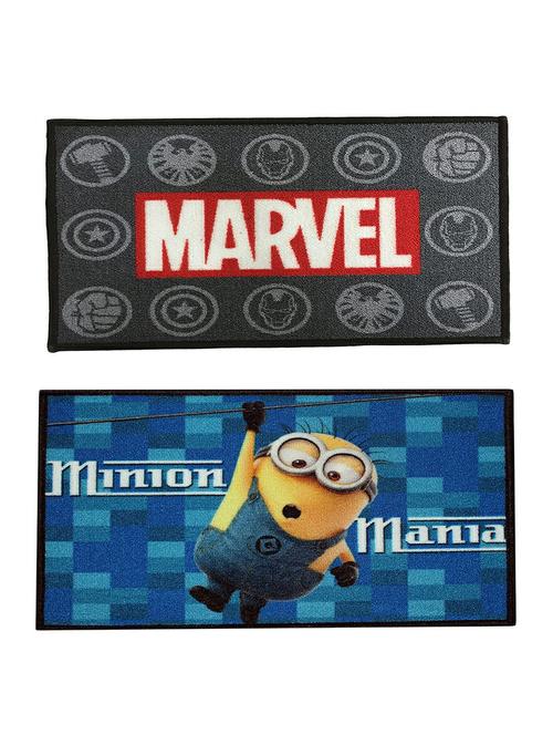 set of 2 multi colored polyester mat - 16423537 - Very Small Image - 1