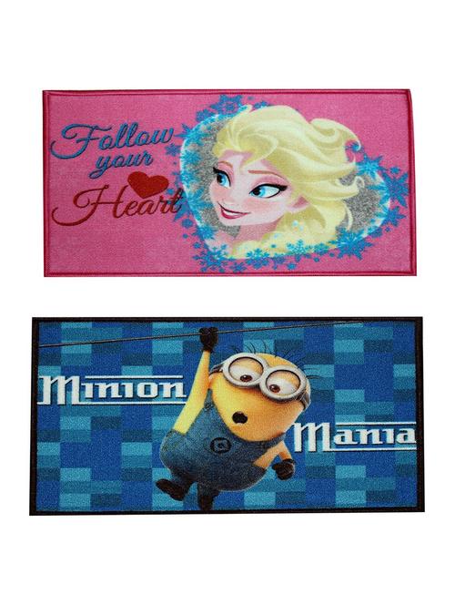 set of 2 multi colored polyester mat - 16423541 - Very Small Image - 1