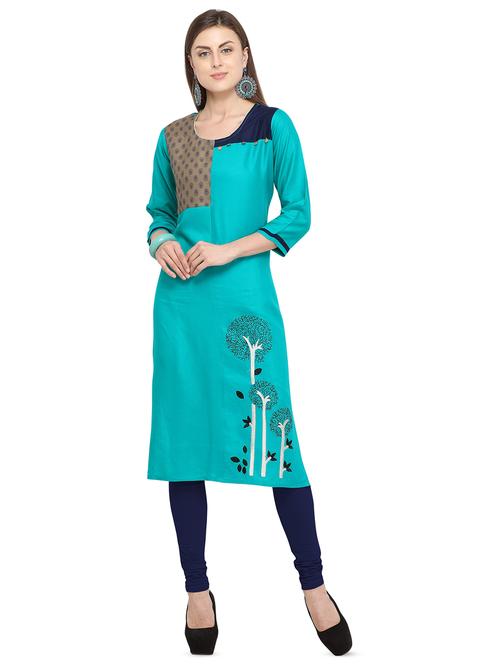 embroidered straight kurta - 16423842 - Very Small Image - 1
