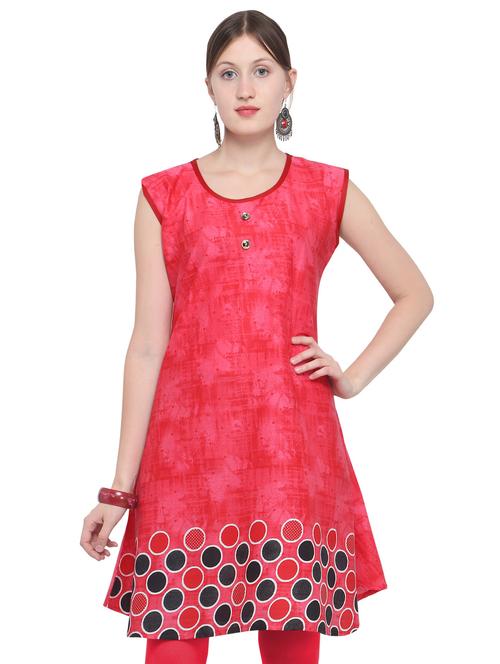 polka dots printed a-line kurta - 16423861 - Very Small Image - 1