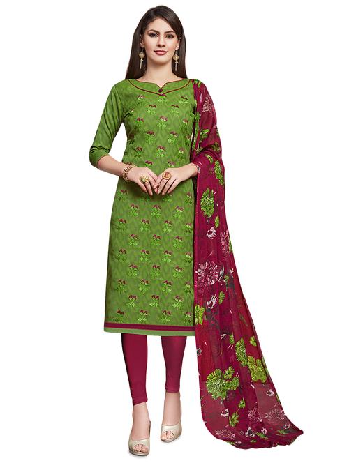 embroidered unstitched churidaar suit - 16423892 - Very Small Image - 1