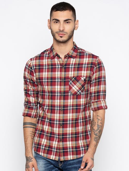 red checkered casual shirt - 16423944 - Very Small Image - 1