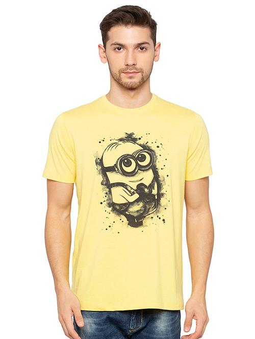 yellow minion printed t-shirt - 16424098 - Very Small Image - 1