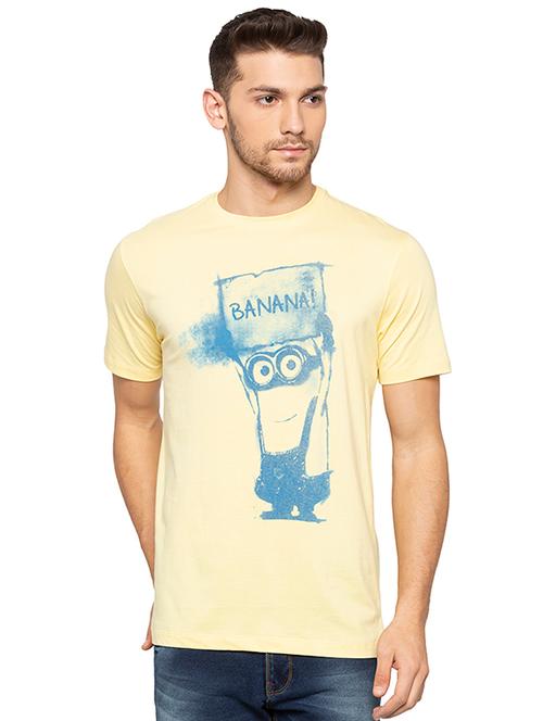 yellow minion printed t-shirt - 16424099 - Very Small Image - 1