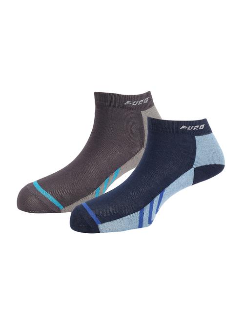 set of 2 multi colored cotton ankle length sock - 16424157 - Very Small Image - 1