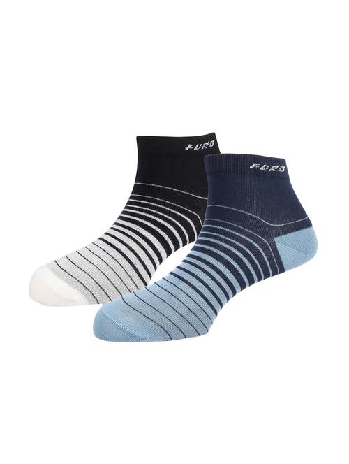 set of 2 multi colored cotton ankle length sock - 16424159 - Very Small Image - 1