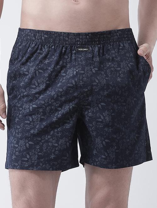 navy blue printed boxer - 16424166 - Very Small Image - 1