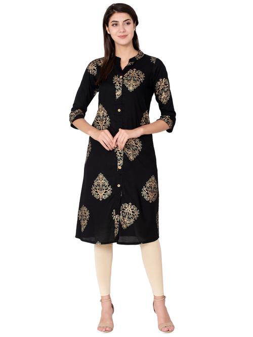 embroidered a-line kurta - 16424548 - Very Small Image - 1