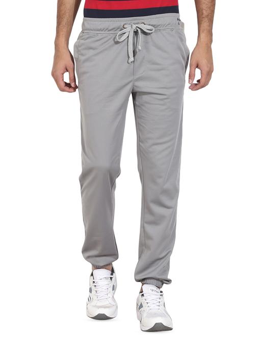 grey solid full length track pant - 16427311 - Very Small Image - 1