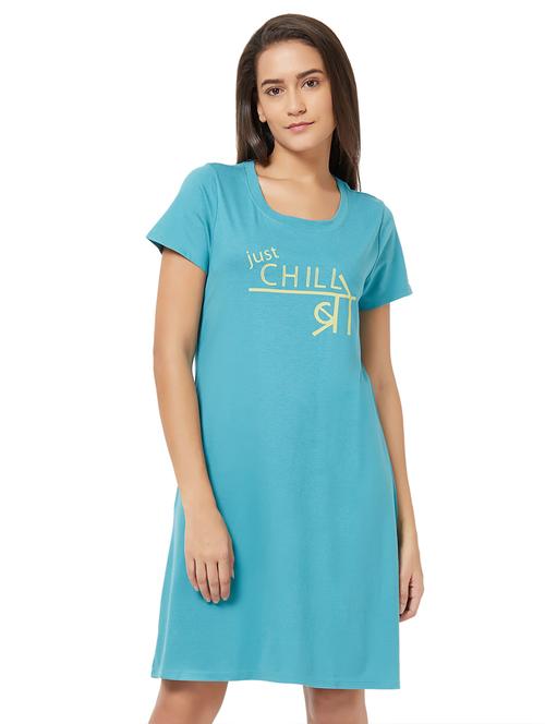 round neck quirky text sleepshirt - 16428137 - Very Small Image - 1