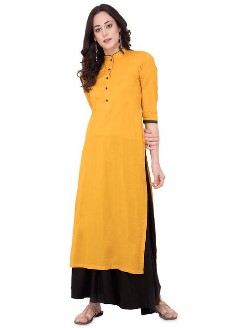 solid straight kurta - 16428309 - Very Small Image - 1