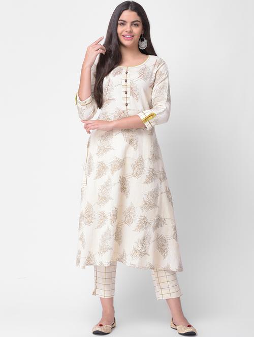 kaantha a-line kurta pant set - 16428348 - Very Small Image - 1