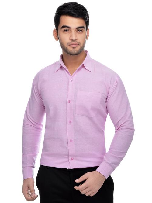 pink khadi formal shirt - 16428539 - Very Small Image - 1