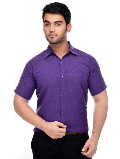 purple khadi formal shirt - 16428548 - Very Small Image - 1