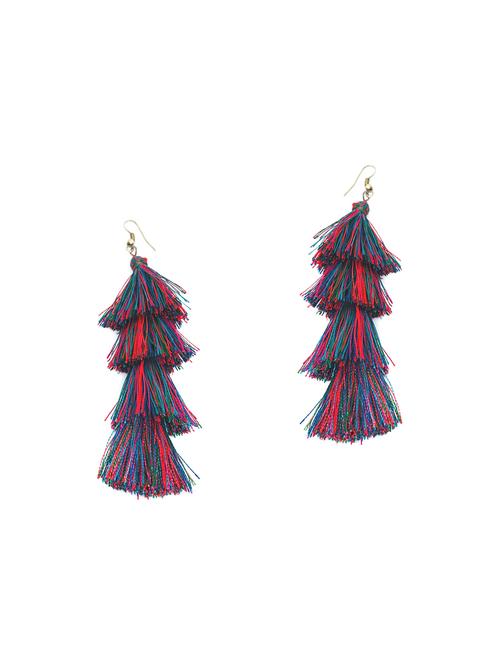 multi colored metal drop earring - 16428795 - Very Small Image - 1