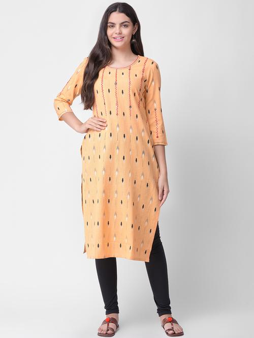 ikat printed a-line kurta - 16429544 - Very Small Image - 1