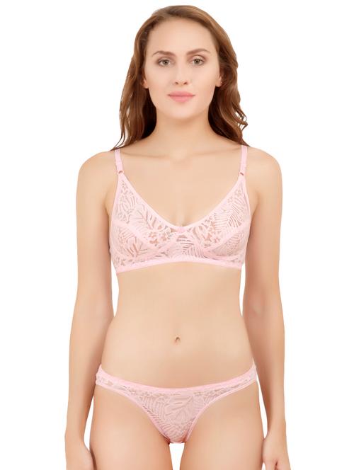 floral laced bra and panty set - 16429559 - Very Small Image - 1