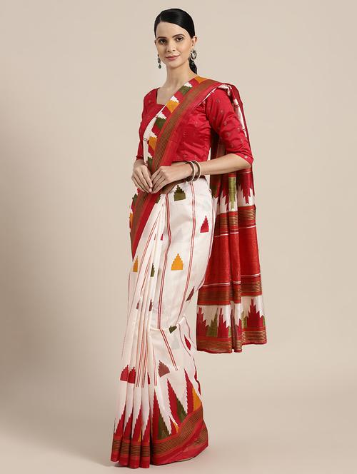 foil printed saree with blouse - 16430602 - Very Small Image - 1