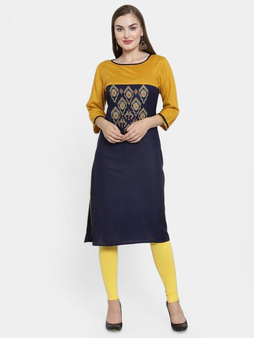embroidered straight kurta - 16430820 - Very Small Image - 1