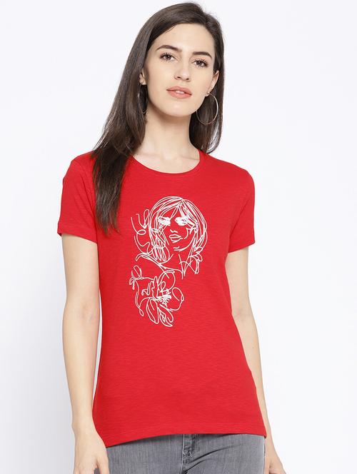 round neck quirk tee - 16430861 - Very Small Image - 1