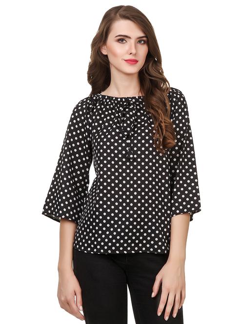 off shoulder polka dot top - 16430879 - Very Small Image - 1
