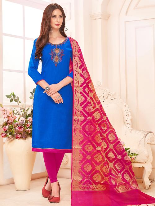 embroidered unstitched suit - 16431180 - Very Small Image - 1