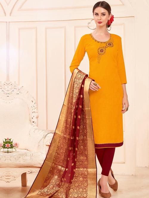 embroidered unstitched suit - 16431182 - Very Small Image - 1