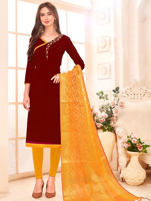 embroidered unstitched suit - 16431188 - Very Small Image - 1
