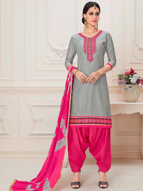 embroidered unstitched suit - 16431211 - Very Small Image - 1