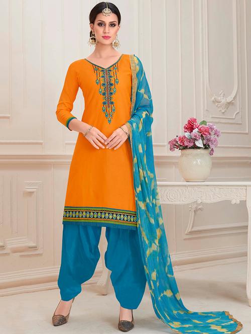 embroidered unstitched suit - 16431212 - Very Small Image - 1