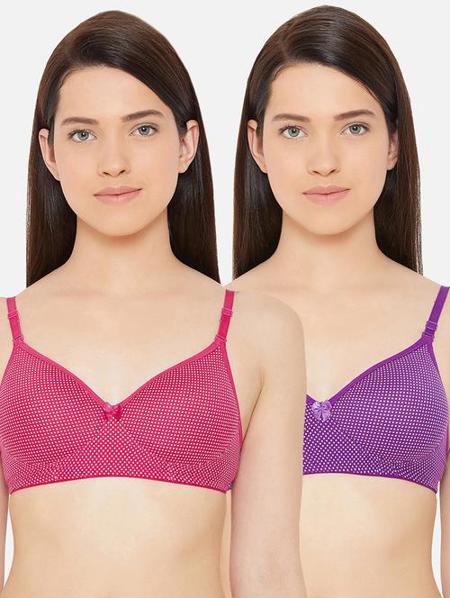 set of 2 bow patch pin dots bra - 16431248 - Very Small Image - 1
