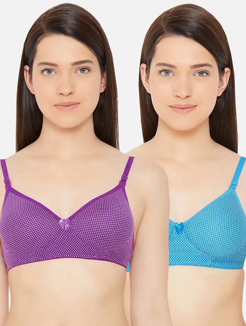 set of 2 bow patch pin dots bra - 16431254 - Very Small Image - 1