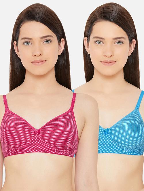 set of 2 bow patch pin dots bra - 16431261 - Very Small Image - 1