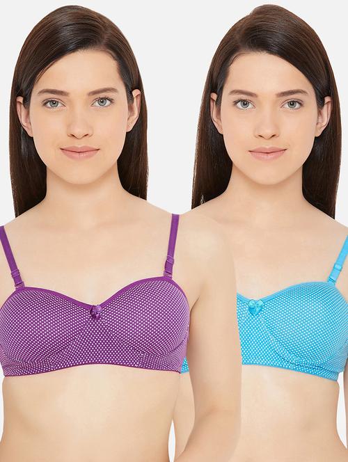 set of 2 bow patch pin dots bra - 16431273 - Very Small Image - 1