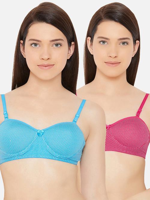set of 2 bow patch pin dots bra - 16431276 - Very Small Image - 1