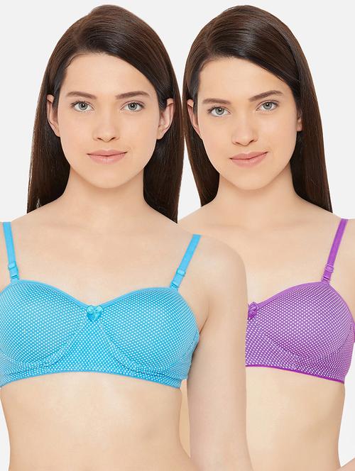 set of 2 bow patch pin dots bra - 16431277 - Very Small Image - 1