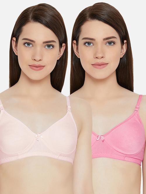 set of 2 bow patch solid bra - 16431288 - Very Small Image - 1