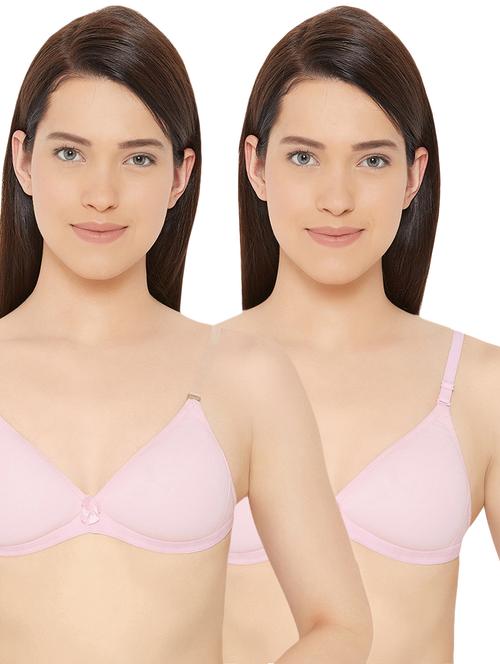 set of 2 bow patch solid bra - 16431317 - Very Small Image - 1