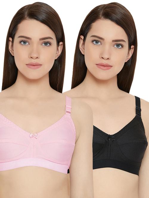 set of 2 bow patch solid bra - 16431337 - Very Small Image - 1