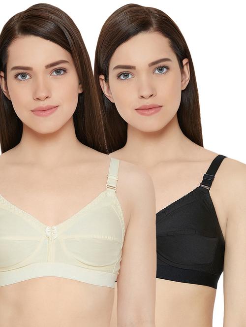 set of 2 bow patch solid bra - 16431338 - Very Small Image - 1