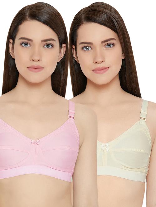 set of 2 bow patch solid bra - 16431342 - Very Small Image - 1