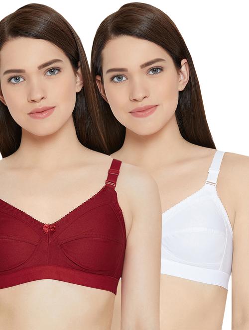 set of 2 bow patch solid bra - 16431349 - Very Small Image - 1