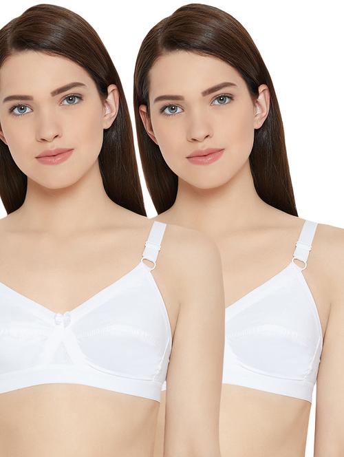 set of 2 bow patch solid bra - 16431376 - Very Small Image - 1