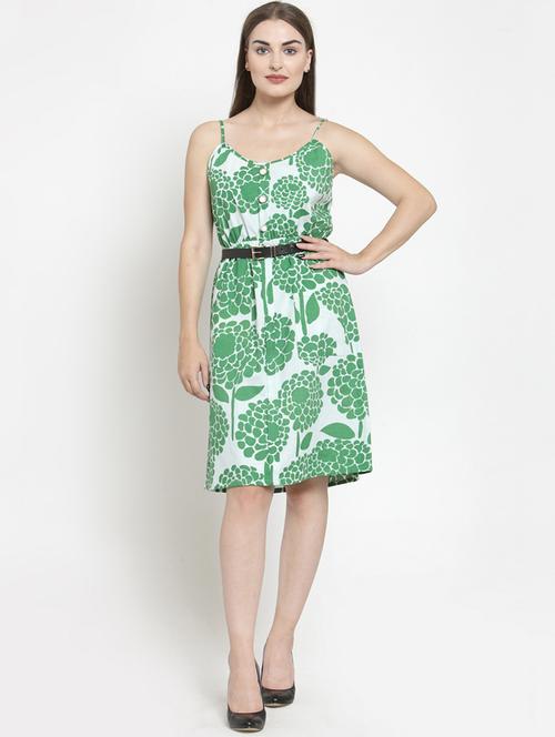women's belted floral dress - 16431929 - Very Small Image - 1